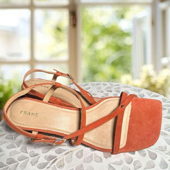 FRAME Denim $398 Le Braxton Strapy Suede Sandal NWT - Picture 11 of 14